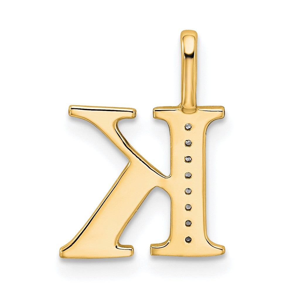 Diamond Letter K Initial Pendant - WBC