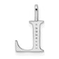 Diamond Letter L Initial Pendant - WBC