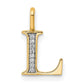 Diamond Letter L Initial Pendant - WBC