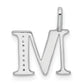 Diamond Letter M Initial Pendant - WBC