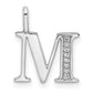 Diamond Letter M Initial Pendant - WBC