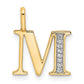 Diamond Letter M Initial Pendant - WBC