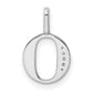 Diamond Letter O Initial Pendant - WBC