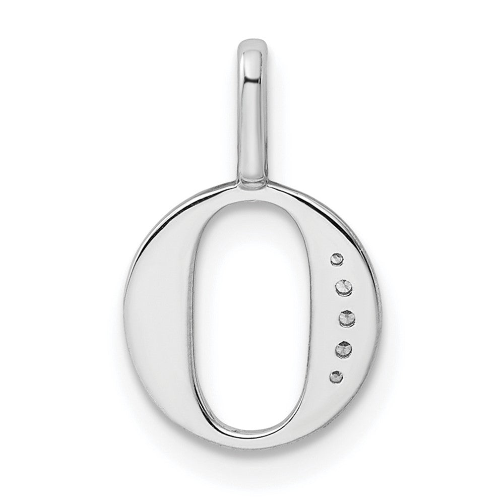 Diamond Letter O Initial Pendant - WBC