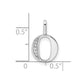 Diamond Letter O Initial Pendant - WBC