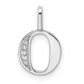 Diamond Letter O Initial Pendant - WBC
