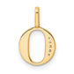 Diamond Letter O Initial Pendant - WBC