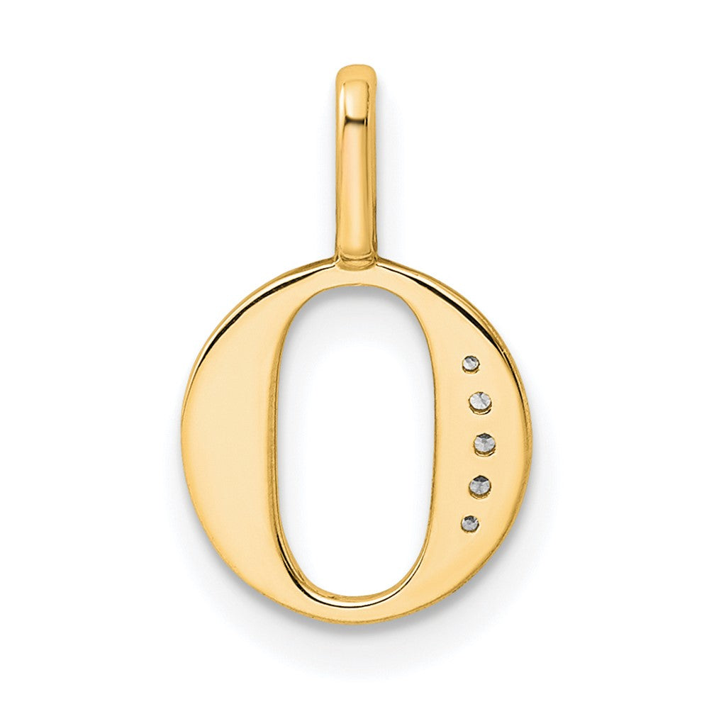 Diamond Letter O Initial Pendant - WBC