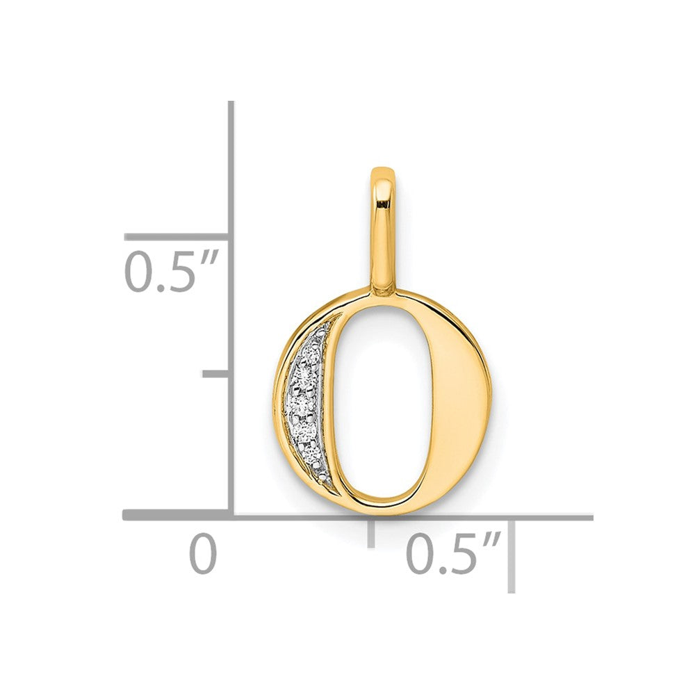 Diamond Letter O Initial Pendant - WBC