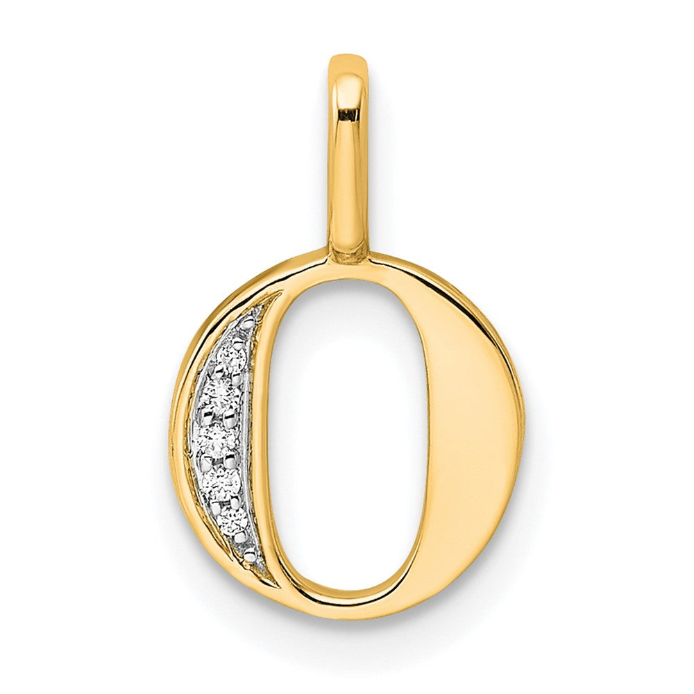 Diamond Letter O Initial Pendant - WBC