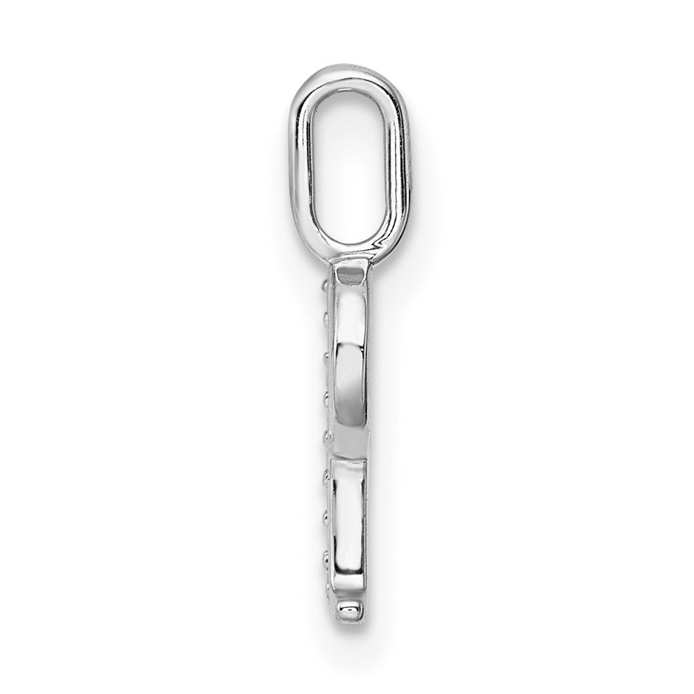 Diamond Letter P Initial Pendant - WBC