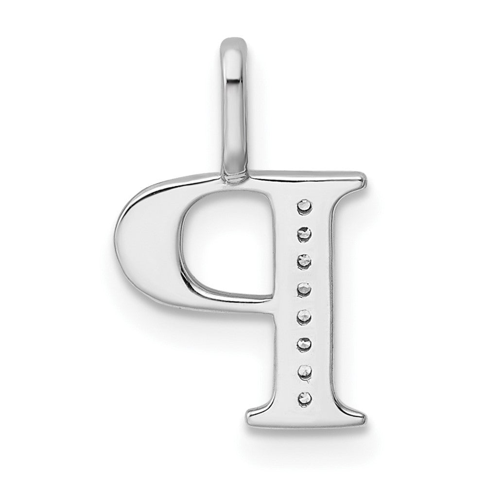 Diamond Letter P Initial Pendant - WBC
