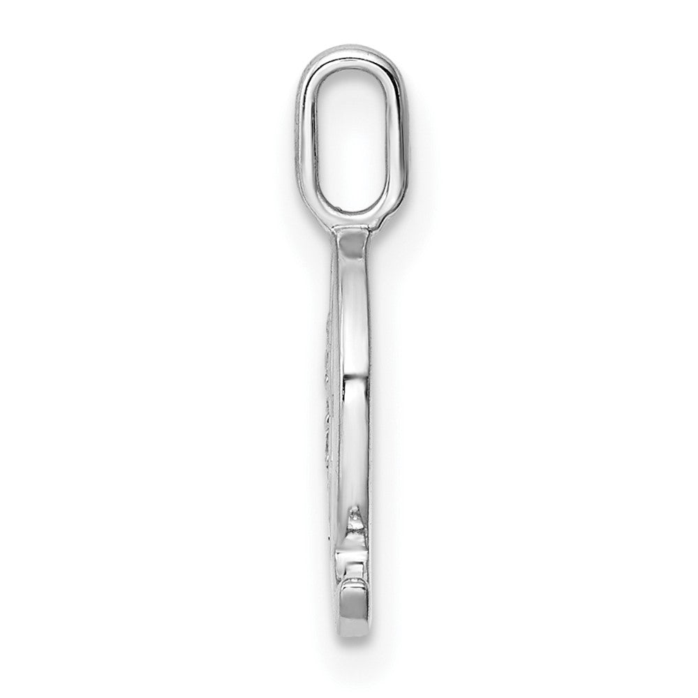 Diamond Letter Q Initial Pendant - WBC