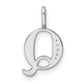 Diamond Letter Q Initial Pendant - WBC