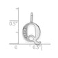 Diamond Letter Q Initial Pendant - WBC