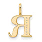 Diamond Letter R Initial Pendant - WBC