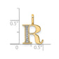 Diamond Letter R Initial Pendant - WBC