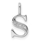 Diamond Letter S Initial Pendant - WBC