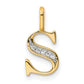 Diamond Letter S Initial Pendant - WBC