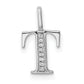 Diamond Letter T Initial Pendant - WBC