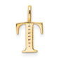 Diamond Letter T Initial Pendant - WBC