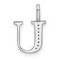 Diamond Letter U Initial Pendant - WBC