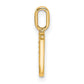 Diamond Letter U Initial Pendant - WBC