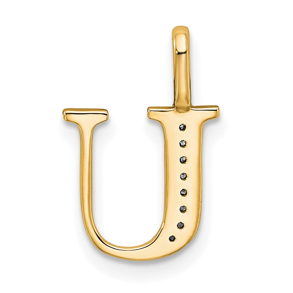 Diamond Letter U Initial Pendant - WBC