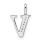 Diamond Letter V Initial Pendant - WBC