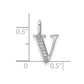 Diamond Letter V Initial Pendant - WBC
