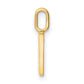 Diamond Letter V Initial Pendant - WBC