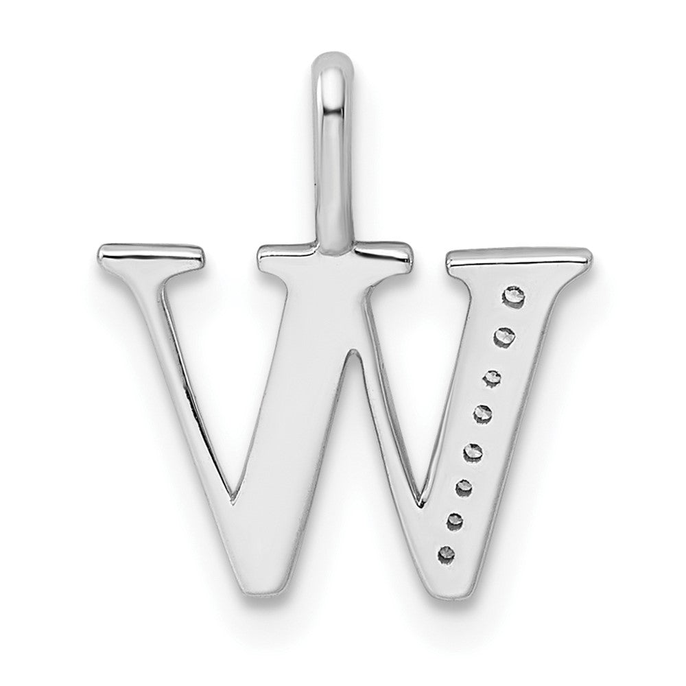Diamond Letter W Initial Pendant - WBC