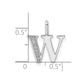 Diamond Letter W Initial Pendant - WBC