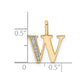 Diamond Letter W Initial Pendant - WBC