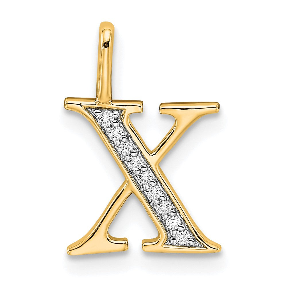 Diamond Initial X Pendant - WBC