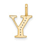 Diamond Letter Y Initial Pendant - WBC