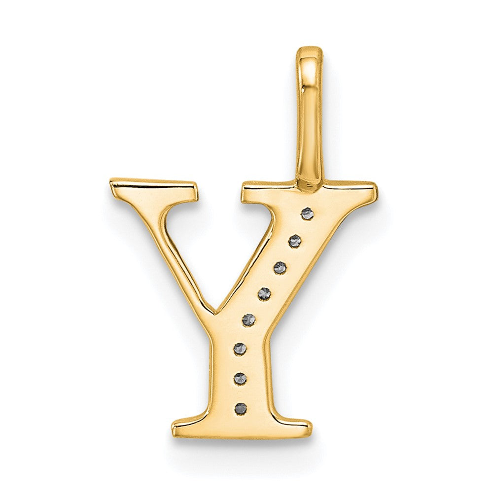 Diamond Letter Y Initial Pendant - WBC