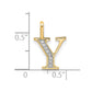 Diamond Letter Y Initial Pendant - WBC