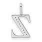 Diamond Letter Z Initial Pendant - WBC