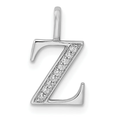 Diamond Letter Z Initial Pendant - WBC