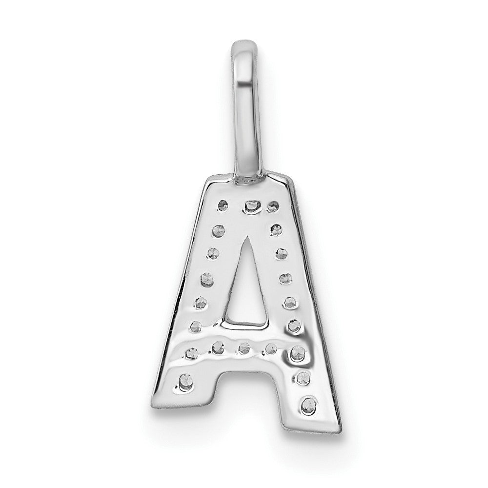 Diamond Letter A Initial Pendant - WBC