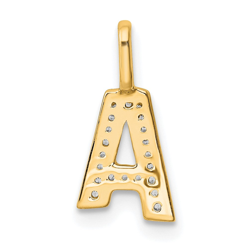 Diamond Letter A Initial Pendant - WBC