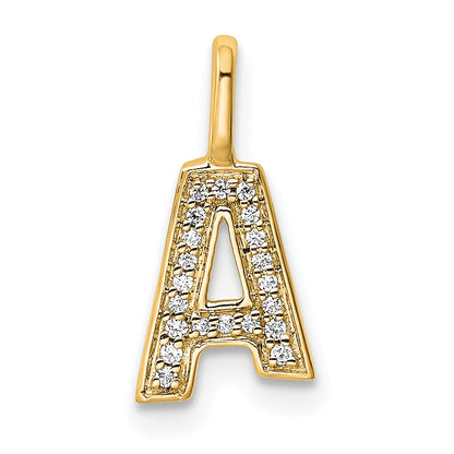 Diamond Letter A Initial Pendant - WBC