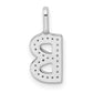 Diamond Letter B Initial Pendant - WBC