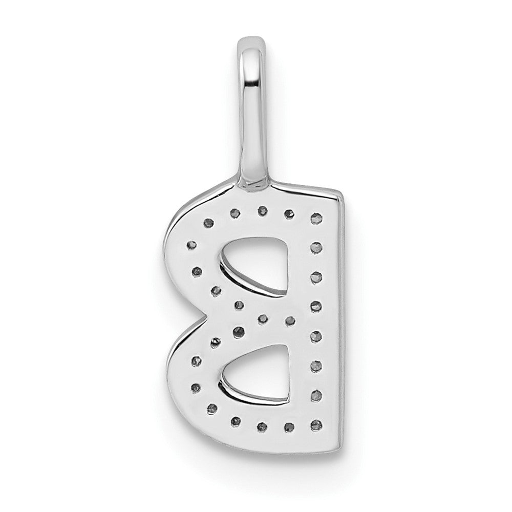 Diamond Letter B Initial Pendant - WBC