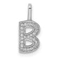 Diamond Letter B Initial Pendant - WBC