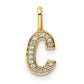 Diamond Letter C Initial Pendant - WBC