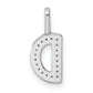 Diamond Letter D Initial Pendant - WBC