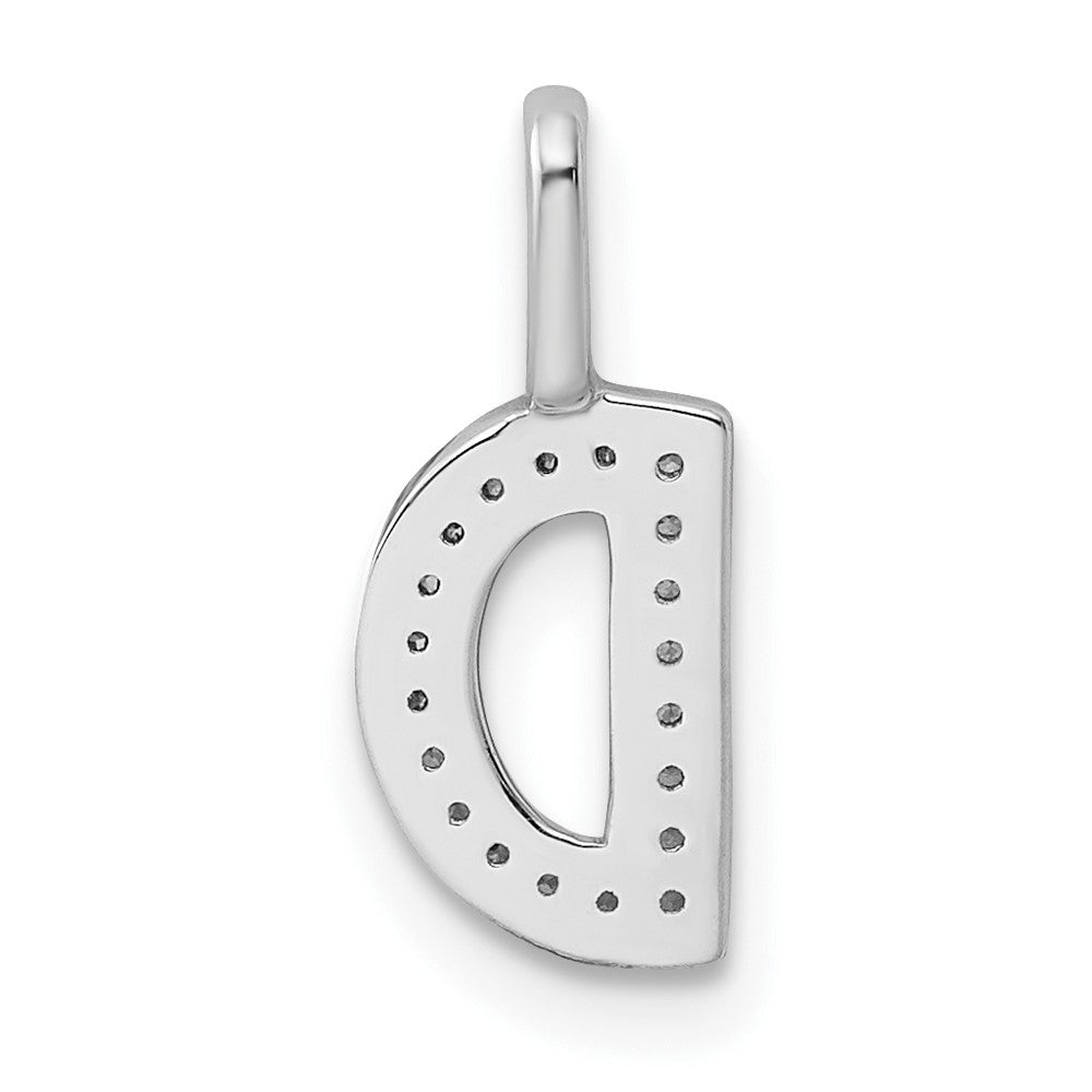 Diamond Letter D Initial Pendant - WBC