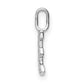 Diamond Letter E Initial Pendant - WBC